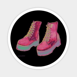 Trippy Cool Pink Boots Magnet